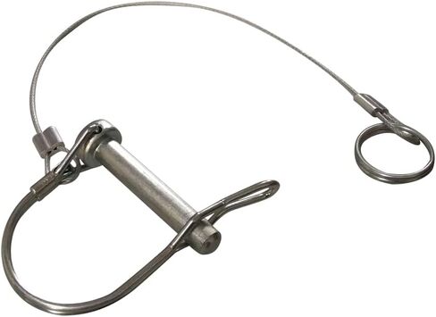 Trailer Coupler Pin, 5/16-Inch Diameter x 1-3/4-Inch Long Prevents Loss, Plastic Coating Tether, Length 11-1/2" with Steel Quick Release Ring 10Pcs in Saudi Arabia