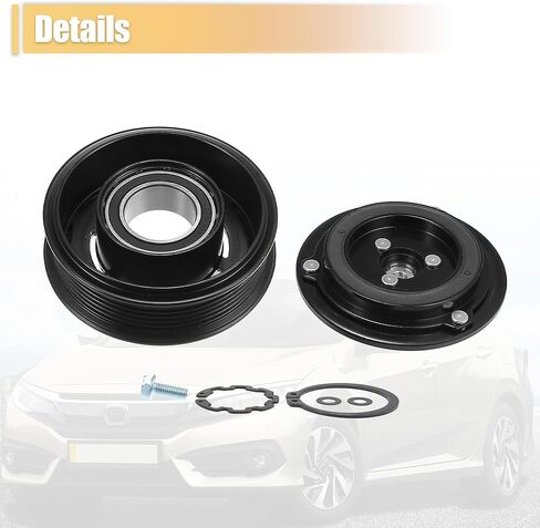 X AUTOHAUX التيار المتناوب قابض الضاغط عدة لفورد F-150 8CYL 5.4L 2007 2008 2009 6 الأخدود A/C مخلب لفائف بكرة لوحة إصلاح الجمعية in Kuwait