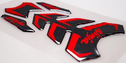 5D Real Carbon Fiber, Motorcycle Decal Vinyl Tank Protector, Tank Pad for Ninja 650 ZX636 ZX600 ZX-10R ZX14 ZX1400 ZX14R ABS 1000 ZX100, 2 Pcs Per Set(RED) in Saudi Arabia