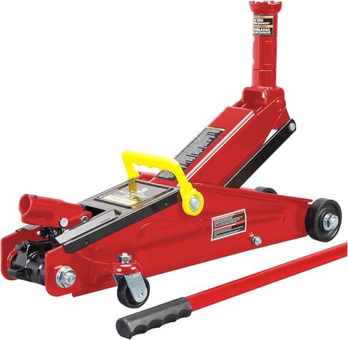 BIG RED T825051 Torin Hydraulic Low Profile Trolley Service/Floor Jack with Single Piston Quick Lift Pump, 2.5 Ton (5,000 lb) Capacity, Red in Saudi Arabia