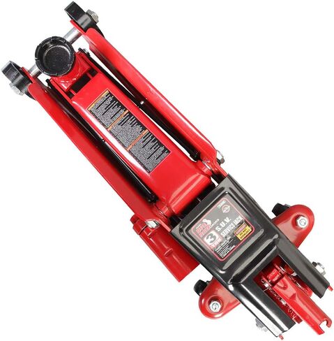 BIG RED T825051 Torin Hydraulic Low Profile Trolley Service/Floor Jack with Single Piston Quick Lift Pump, 2.5 Ton (5,000 lb) Capacity, Red in Saudi Arabia