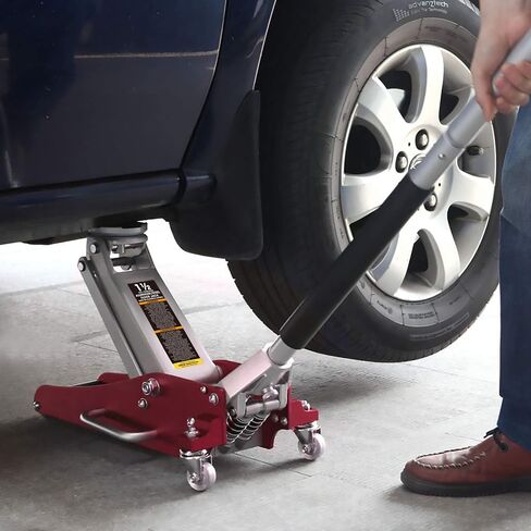 BIG RED T825051 Torin Hydraulic Low Profile Trolley Service/Floor Jack with Single Piston Quick Lift Pump, 2.5 Ton (5,000 lb) Capacity, Red in Saudi Arabia