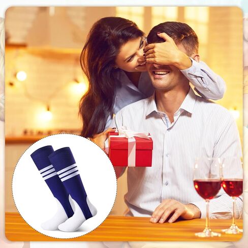 12 زوجًا من مجموعات ركاب البيسبول تتضمن 6 أزواج من ركاب البيسبول و6 أزواج من الجوارب البيضاء تحت الركاب، جوارب صحية، جوارب البيسبول، جوارب رياضية مخططة لكرة القدم للرجال والنساء in Kuwait