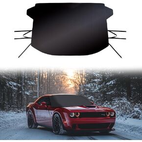 INSAUTO Ultimate Windshield Cover for Ice and Snow - All Weather Durable Oxford Fabric Frost Guard Car Front Window Cover Ice Protector for SUV, Sedan Winter Accessories- Small (65"X47")