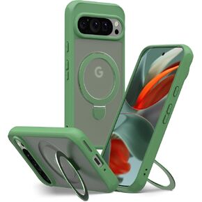 JIC MagStand Series - for Pixel 9 Pro XL Case - Black Protective Kickstand Phone Cover - [Unique Stand for Vertical and Horizontal View] - [Built-in Magnets for Magsafe] in Saudi Arabia