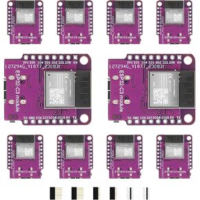 10 قطع ESP32 C3 لوحة تطوير صغيرة لـ Arduino IDE، وحدة فلاش ESP32-C3-MINI-1 سعة 4 ميجابايت تدعم 2.4 جيجا هرتز Wi-Fi وBluetooth 5، 32 بت RISC-V ESP32-C3FN4 معالج أحادي النواة للمنزل الذكي IoT