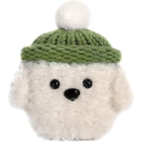 Plush Case Compatible with Apple Airpods 1&2,Handmade Knitted Cartoon Headphone Case,Rechargeable Headphone Headphone Case,Creative Funny Cute Knitted Plush Headphone Case