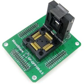 Waveshare GP-QFP100-0.5 QFP100 TQFP100 LQFP100 IC51-1004-809 IC Test Socket Programming Adapter 0.5mm Pitch