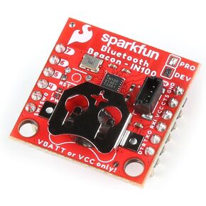 SparkFun NanoBeacon Board - IN100, 2.4 GHz Wireless Low-Energy BT Beacon Breakout, Supply Voltage Range: 1.1-3.6V, Dimensions: 1" x 1" (25.4mm x 25.4mm)
