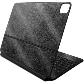 Glossy Glitter Skin Compatible with Apple Magic Keyboard for iPad Air 13-inch (M2) 2024 - Black Leather - Premium 3M Vinyl Protective Decal Cover - Easy to Apply | Crafted in The USA by MightySkins