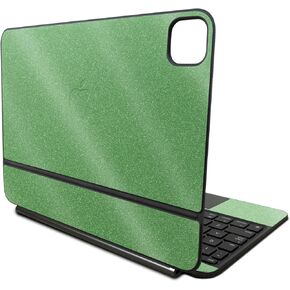 Glossy Glitter Skin Compatible With Apple Magic Keyboard for iPad Pro 11‑inch (M4) 2024 - Solid Green - Premium 3M Vinyl Protective Wrap Decal Cover - Easy To Apply | Crafted in the USA by MightySkins