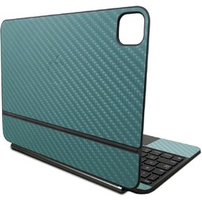 Carbon Fiber Skin Compatible with Apple Magic Keyboard for iPad Pro 11‑inch (M4) 2024 - Solid Teal - Premium 3M Vinyl Protective Wrap Decal Cover - Easy to Apply | Crafted in The USA by MightySkins