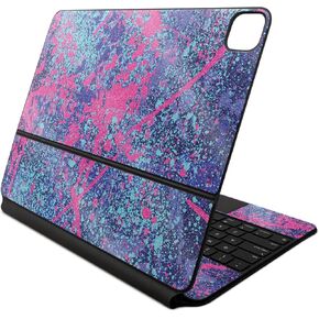 Glossy Glitter Skin Compatible With Apple Magic Keyboard for iPad Air 13-inch (M2) 2024 - Vibrant Splatter - Premium 3M Vinyl Protective Decal Cover - Easy To Apply | Crafted in the USA by MightySkins