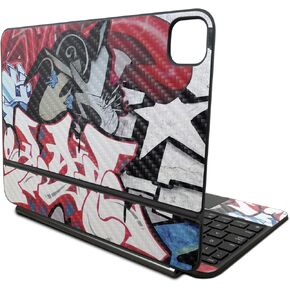 Carbon Fiber Skin Compatible with Apple Magic Keyboard for iPad Pro 11‑inch (M4) 2024 - Graffiti Mash Up - Premium 3M Vinyl Protective Decal Cover - Easy to Apply | Crafted in The USA by MightySkins
