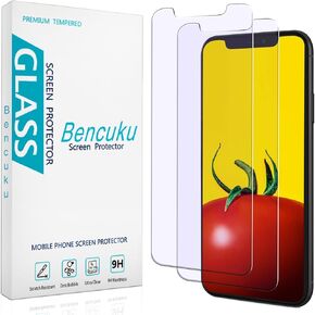 HPTech (2 Pack) Screen Protector Designed for iPhone 11 Pro Max, iPhone XS Max 6.5-inch Anti Blue Light Tempered Glass Film, Easy to Install, Bubble Free