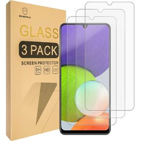 Mr.Shield [3-Pack] Designed For Samsung Galaxy A22 4G [NOT fit For 5G Version] [Tempered Glass] [Japan Glass with 9H Hardness] Screen Protector with Lifetime Replacement