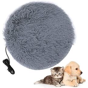 Zerodis Pet Heating Pad,Cat Dog Electric Pet Heating Pad Indoor Waterproof Plush USB Charging Interface Pet Electric Blanket Heating Pad Mat for Small Dogs(Silver Gray)