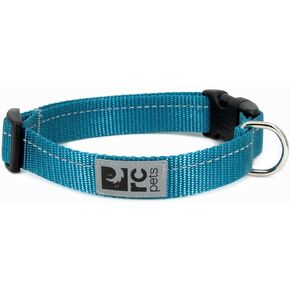 مجموعة RC Pets الأولية، طوق بمشبك للكلاب مقاس 1 بوصة، متوسط، أزرق مخضر داكن in Kuwait