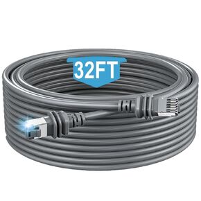 for Starlink Gen 3 Cable 32FT/10M, Starlink Cable Generation 3 Replacement Standard V3 Cable Starlink Ethernet Cable Gen 3 Starlink Internet Kit Satellite Durable Waterproof - Gray