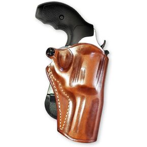 Premium Leather OWB Paddle Holster Open Top Fits S&W Model 60.357 Magnum 3'', Right Hand Draw, Brown Color #1176#