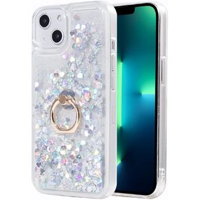 Glitter Christmas Case Compatible with iPhone 13 Glitter Case Christmas Tree Clear Soft TPU Rubber Bumper Girly Women Cute Liquid Holiday Case for iPhone 13 iPhone 14 (Christmas Tree)