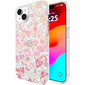 kate spade new york iPhone 15 Plus Case, Compatible with MagSafe - Flowerbed Pink Ombre