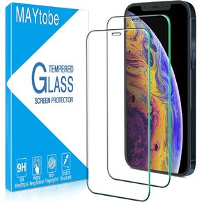 MAYtobe [2 Pack Screen Protector for iPhone 12 Pro Max Tempered Glass, Anti Scratch, Bubble Free, Easy to Install, Case Friendly