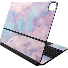 Glossy Glitter Skin Compatible With Apple Magic Keyboard for iPad Air 13-inch (M2) 2024 - Pastel Wave - Premium 3M Vinyl Protective Wrap Decal Cover - Easy To Apply | Crafted in the USA by MightySkins