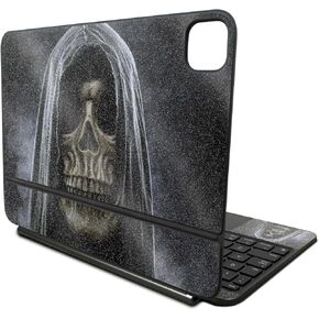 Glossy Glitter Skin Compatible with Apple Magic Keyboard for iPad Pro 11‑inch (M4) 2024 - Reaper Skull - Premium 3M Vinyl Protective Decal Cover - Easy to Apply | Crafted in The USA by MightySkins