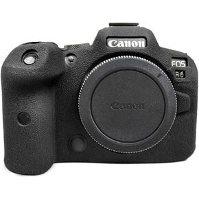 MUZIRI KINOKOO EOS R6/R6 II Case, Protective Case Compatible for Canon EOS R6/ EOS R6 II/EOS R6 Mark II Camera - Soft Silicone Cover Camera Case - Black