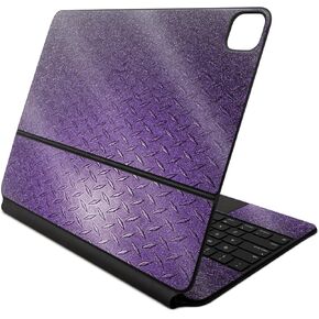 Glossy Glitter Skin Compatible with Apple Magic Keyboard for iPad Air 13-inch (M2) 2024 - Purple Diamond Plate - 3M Vinyl Protective Decal Cover - Easy to Apply | Crafted in The USA by MightySkins