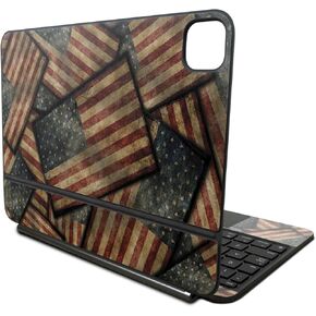 Skin Compatible with Apple Magic Keyboard for iPad Pro 11‑inch (M4) 2024 - Vintage American - Premium 3M Vinyl Protective Wrap Decal Cover - Easy to Apply | Crafted in The USA by MightySkins