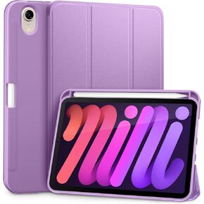 DTTO for Mini 7th/6th Generation Case 8.3 Inch 2024/2021 with Pencil Holder, Smart Stand Cover for iPad Mini 7 (A17 Pro) / iPad Mini 6 with Multiple Viewing Angles, Auto Wake/Sleep, Purple