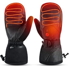 day wolf Heated Gloves for Men Women 7.4V 2200mAh Electric Rechargeable Battery Waterproof Gloves Mitten for Winter Sports Ski Snowboard Camping Hiking Heated Motorcycle Gloves