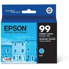EPSON 99 Claria Hi-Definition Ink Standard Capacity Cyan Cartridge (T099220-S) Works with Artisan-700, 710, 725, 730, 800, 810, 835, 837