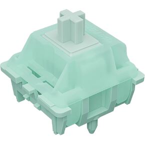GATERON Jade Mint Switches,22mm Double Spring 55gf Pre-lubed 5 Pin Linear Keyboard Switches Compatible MX Mechanical Gaming Keyboard(36PCS)