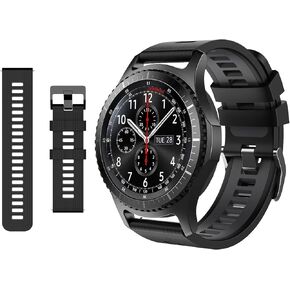 سوار TiMOVO متوافق مع ساعة GT3 46 مم/ساعة Galaxy 46 مم/ساعة 3 45 مم/Gear S3 Classic، سوار ساعة بديل من السيليكون الرياضي 22 مم in Kuwait