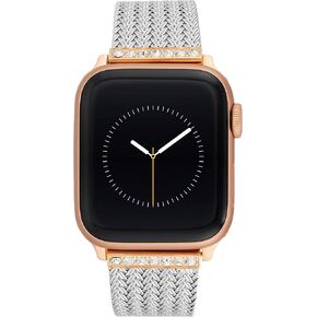 Anne Klein Mesh Fashion Band for Apple Watch, Secure, Adjustable, Apple Watch Replacement Band, Fits Most Wrists