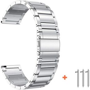 YEEJOK Vivoactive 5/3 Bands Metal for Men Women, 20mm Enameled Metal Watch Band Compatible for Garmin Venu/Venu Sq/Venu 2 Plus/Vivoactive 3 Music/Forerunner 645/245 Smartwatch