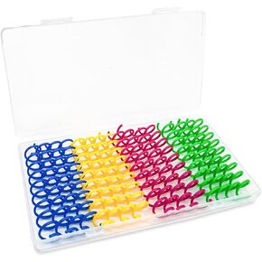 Andiker Mini Cat Spiral Springs, 16Pcs Cat Springs Toy Come with a Storage Box Long-Lasting 4 Bright Colors Plastic Springs Cat Toy for Indoor Cat Swatting Biting Hunting Self-Play Kitten Toys (S)
