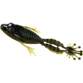 FishLab NSF-35-GPBB Nature Series Flippin Frog 3 1/2" (Green Pumpkin/Black Blue Flake)