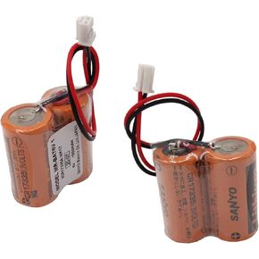(2 قطعة) بطارية MR-BAT6V1 2CR17335A WK17 6V 1800mAh PLC لبطارية J4 Servo PLC مع قابس