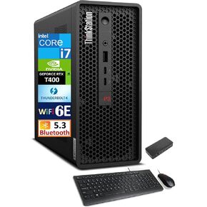 Lenovo ThinkStation P3 Ultra Small Form Factor Workstation Mini Desktop (Intel i7-13700, T400 4GB, 32GB DDR5, 2x2TB SSD R0 (4TB), 2 Thunderbolt 4, WiFi 6E, Win 11 Pro) w/USB-C Dock