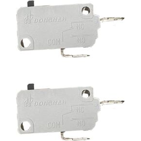 KW3A Microwave Oven Door Switch 16A 125/250V Door Interloc (2 Pack Normally Close）Microwave Oven Door Switch Replacement Part