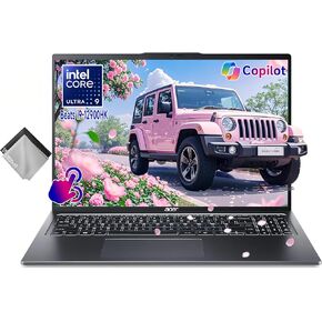 acer Swift Go 16" Copiolot+ AI Laptop, 16:10 Touchscreen, Intel EVO Core Ultra 9-185H(Beats i9-12900HK), Wi-Fi 7, QHD Webcam, win11, w/Cloth (32GB RAM | 1TB SSD)