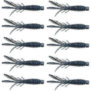 10pcs Soft Bait 6.3cm Shrimp Simulation Soft Lure Hook Bait Salt Sea High Elasticity High Stretch Plastic Bright Fishing Lures