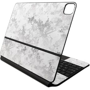 Glossy Glitter Skin Compatible with Apple Magic Keyboard for iPad Air 13-inch (M2) 2024 - Viper Snow - Premium 3M Vinyl Protective Wrap Decal Cover - Easy to Apply | Crafted in The USA by MightySkins