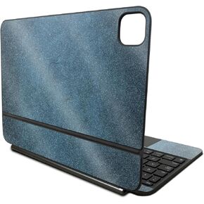 Glossy Glitter Skin Compatible with Apple Magic Keyboard for iPad Pro 11‑inch (M4) 2024 - Blue Strokes - Premium 3M Vinyl Protective Decal Cover - Easy to Apply | Crafted in The USA by MightySkins