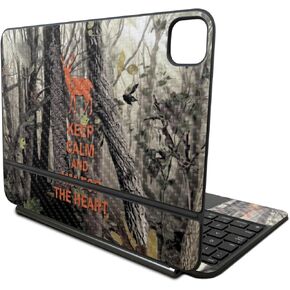 Carbon Fiber Skin Compatible with Apple Magic Keyboard for iPad Pro 11‑inch (M4) 2024 - Deer Hunter - Premium 3M Vinyl Protective Wrap Decal Cover - Easy to Apply | Crafted in The USA by MightySkins