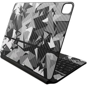Carbon Fiber Skin Compatible with Apple Magic Keyboard for iPad Air 13-inch (M2) 2024 - Mono Camo - Premium 3M Vinyl Protective Wrap Decal Cover - Easy to Apply | Crafted in The USA by MightySkins